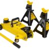 JEGS 79002 Hydraulic Utility Floor Jack & Stands Heavy Gauge Steel Frames