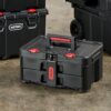 Keter Stack-n-Roll Modular Tools Organizer for Garage Storage and DIY, 3 Piece Resin Rolling Tool Box System for Small Parts
