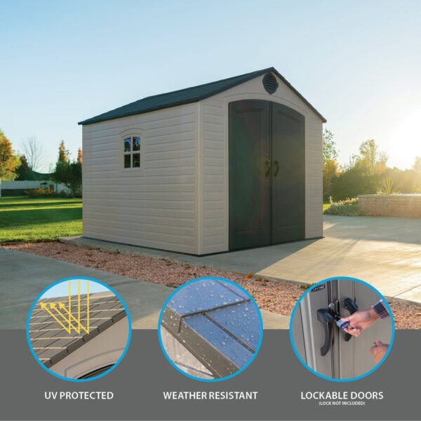 fe0522f2064b4d4ba9df853728ddf3f4 Lifetime 8 Ft. x 10 Ft. Outdoor Storage Shed