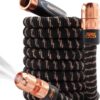 2024 Pocket Hose Copper Bullet AS-SEEN-ON-TV Expands to 50 ft REMOVABLE Turbo Shot Multi-Pattern Nozzle 650psi 3/4 in Solid Copper Anodized Aluminum Fittings Lead-Free Lightweight No-Kink Garden Hose