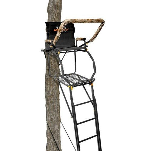 fe821538897641d8a887f90542646fb7 20 ft. The Skybox Deluxe 1-Person Deer Hunting Ladder Tree Stand