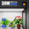 Barrina Mini Greenhouse with LED Grow Light for Indoor Plant, 4-Tier Portable Metal Plant Stand with Wheels, Plant Shelf with Tent, 6Pcs Plant Light with Timer and Thermo-Hygrometer, 35.4×13.8x59IN