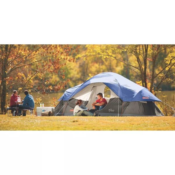 Red Canyon 8 Person 17 x 10 Foot Outdoor Large Family Camping Tent, Blue