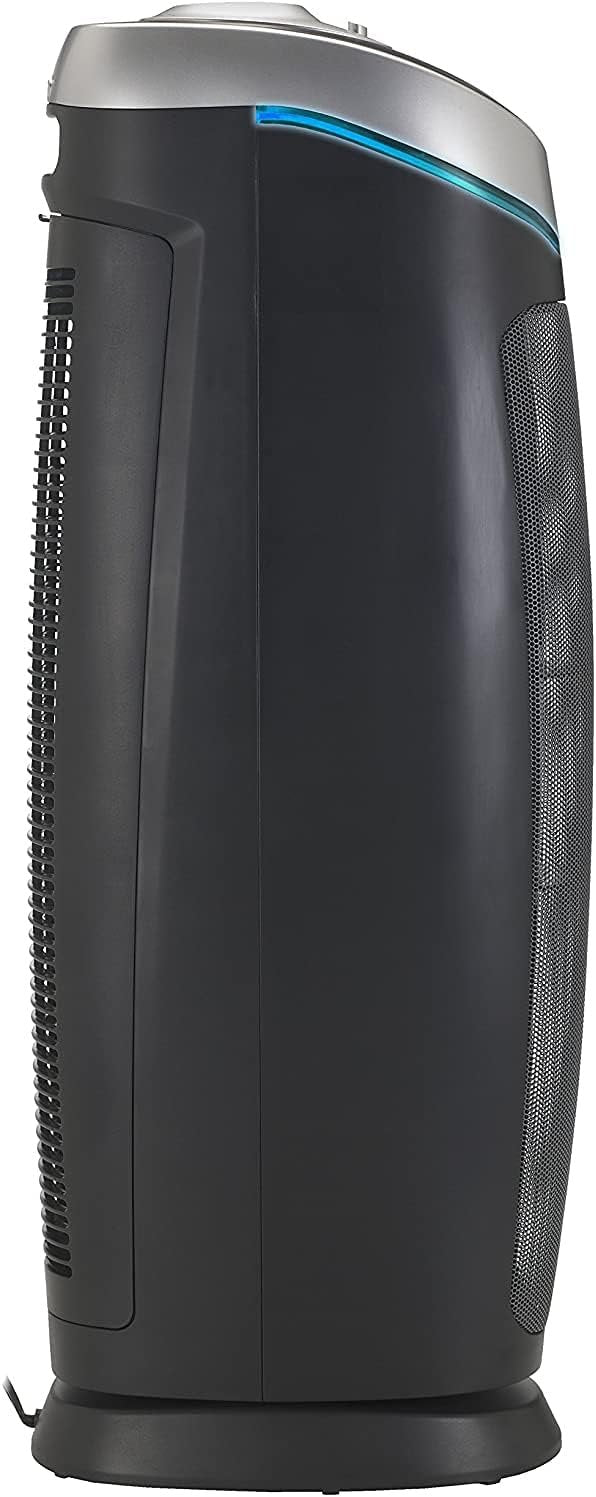 GermGuardian 5-In-1 HEPA Air Purifier for Home, Large Rooms Up To 915 Sq. Ft. with HEPA Pet Air Filter, UV-C Light & Odor Reduction, AC5250PT, 28′′ Tower, Black