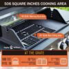 Burner Gas grill with side burner and enameled cast iron grille 42,000BTU outdoor cooking stainless steel propane grill Garden grill