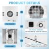 Laminar Flow Hood, H-14 HEPA Filter with Safety Locks, Class 100/ ISO Class 5 Cleanliness, Fan Filter Unit 22.6×22.6in Flow Hood Mycology/Clean Room/Laboratory 110V