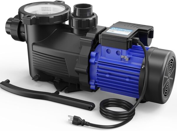 fee374be9c4e4f46bc5e3151d7d5413d AQUASTRONG In/Above Ground Pool Pump, High Flow (with Timer, 2HP, 8917 GPH, 220V)