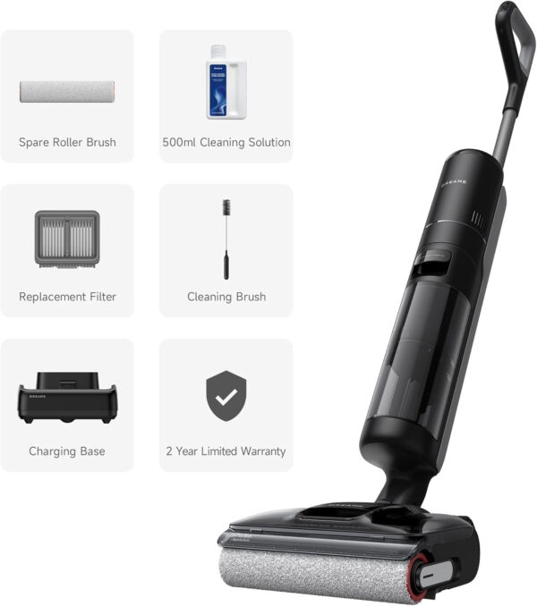 ff25f1d99aff4cb6b3fcf768c85b586f Wet Dry Vacuum Cleaner, 0 Tangle Cordless Vacuum Mop All-in-One for Hard Floors, 180° Lie-Flat Floor Cleaner Machine with 194°F Hot Self-Cleaning, 50Mins Runtime