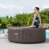 Bestway SaluSpa Miami EnergySense AirJet Inflatable Hot Tub Spa (71′′ x 26′′) | Portable Hot Tub with 2 Covers (1 Energy-Efficient Thermal Cover and 1 Standard Cover) | Fits Up to 2-4 Persons | Black