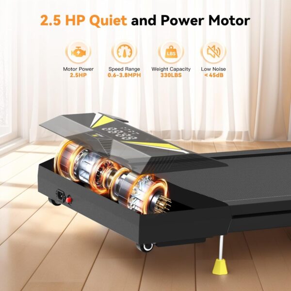 ff51dbde49de44a4b635333b3d30a94b Walking Vibration Pad with APP, 3 in 1 Under Desk Treadmill, 2.5HP Low Noise Walking Treadmill Pad with Remote Control,Portable Treadmills for Home Office